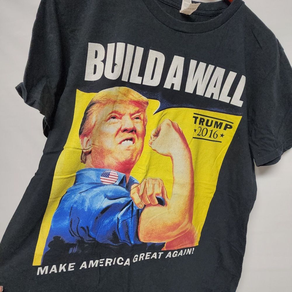 Donald Trump Build A Wall Make America Great Again‎ Trump 2016 T Shirt MAGA - Picture 2 of 6